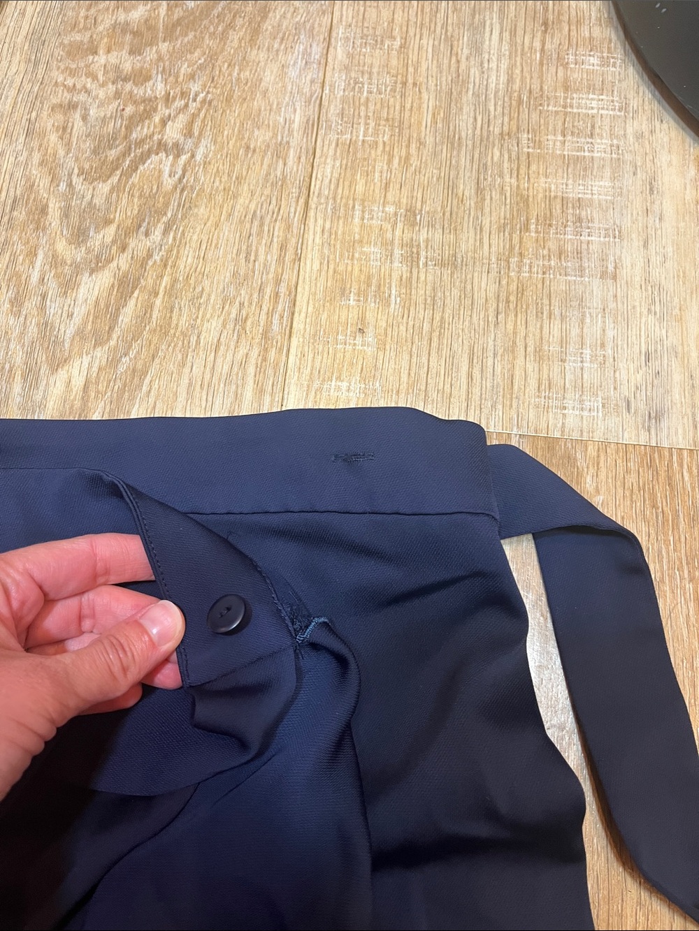 Zara Basic Navy Blue Wrap Midi Skirt Small S Ruffle - Picture 8 of 15